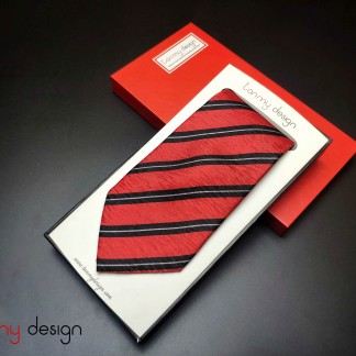 Black & red silk tie